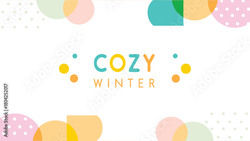 A cheerful and cozy winter scene rendered in warm pastel colors featuring a charming landscape with soft hues and a welcoming atmosphere perfect for holiday or seasonal designs