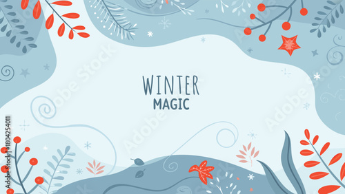 Charming seamless pattern featuring cute winter elements like snowflakes trees and festive ornaments arranged in a circular design perfect for holiday decorations and crafts