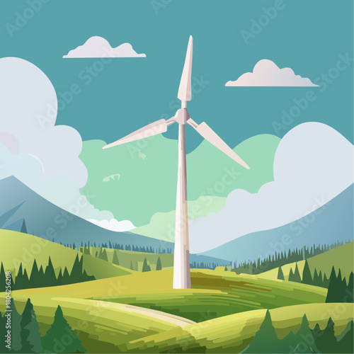 Wind turbine, a source of natural energy based on the power of the wind