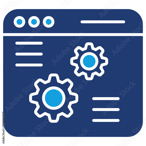 Option Panel Flat Blue Icon