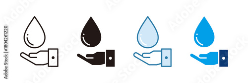 Water Conservation Icon Set Multiple Style Collection