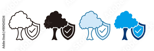 Forest Conservation Icon Set Multiple Style Collection