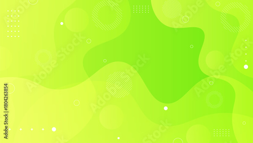 Bright green abstract background with flowing organic shapes and subtle texture.