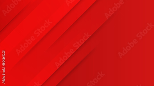 Bold red abstract background featuring dynamic slanted lines.