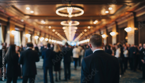 Networking Event Blurred Background, blur backdrop background. High quality seminar, social, corporate, panel, party, 