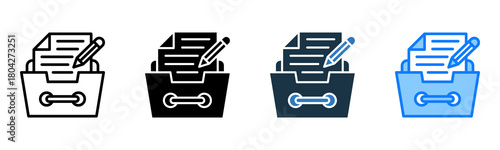 Record Keeping icon multiple style 