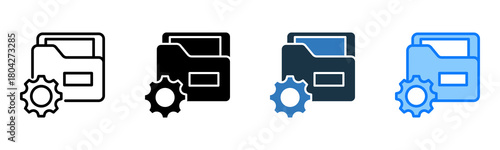 File Management icon multiple style 