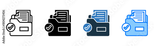 Document Storage icon multiple style 
