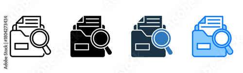Document Retrieval icon multiple style 