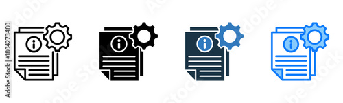 Information Management icon multiple style 
