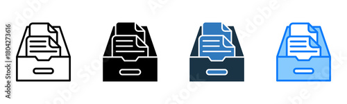 Document Archiving icon multiple style 
