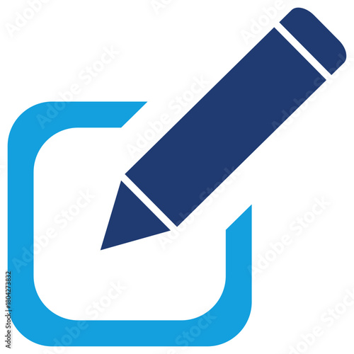Edit Flat Blue Icon
