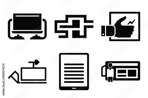 workflow Simple silhouette icon graphic