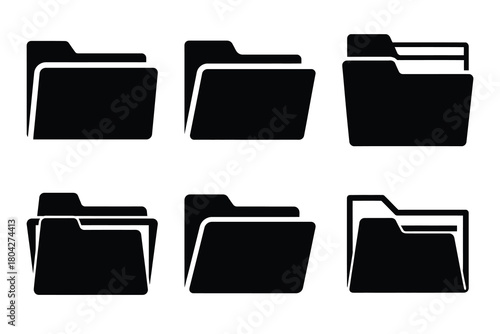 archive folder Simple silhouette icon graphic