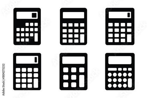 calculator Simple silhouette icon graphic