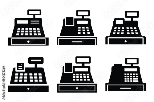 cash register Simple silhouette icon graphic