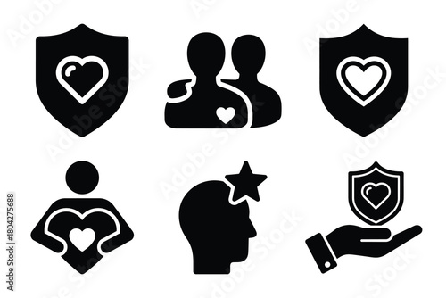 customer loyalty Simple silhouette icon graphic
