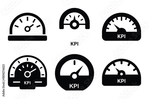 kpi meter Simple silhouette icon graphic