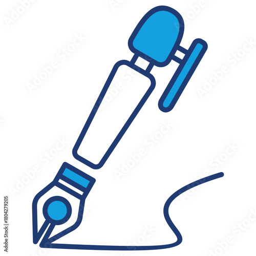 Calligraphy Blue Icon