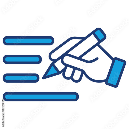 Papier peint Writing Blue Icon