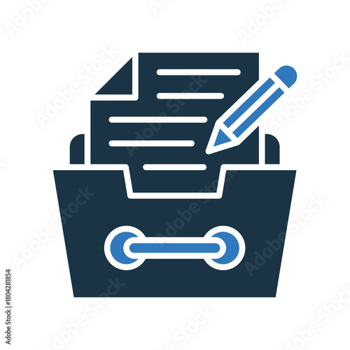 Record Keeping mixed color icon