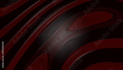 Abstract dark background with dramatic sweeping curves in black and deep red.