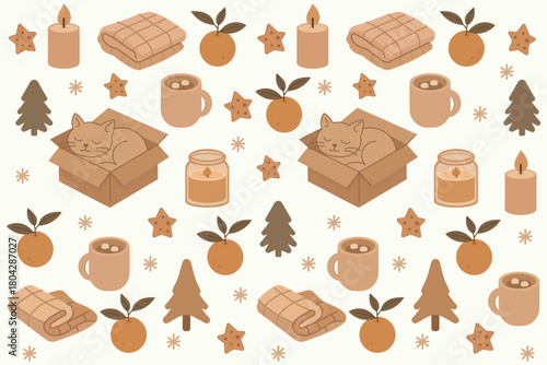 Cozy Winter Hygge Repeat Pattern