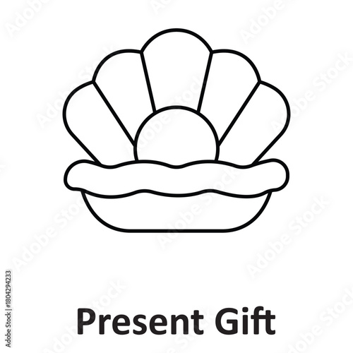 Present gift Vector Icon which can easily modify or edit