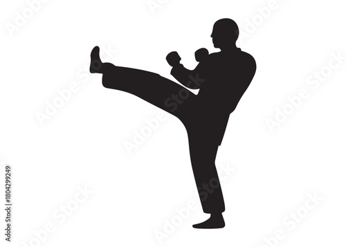 karate logo silhouette vector, karate fighter silhouette vector illustration, karate fight martial silhouette logo, karate fight martial arts logo silhouettes vector on white background