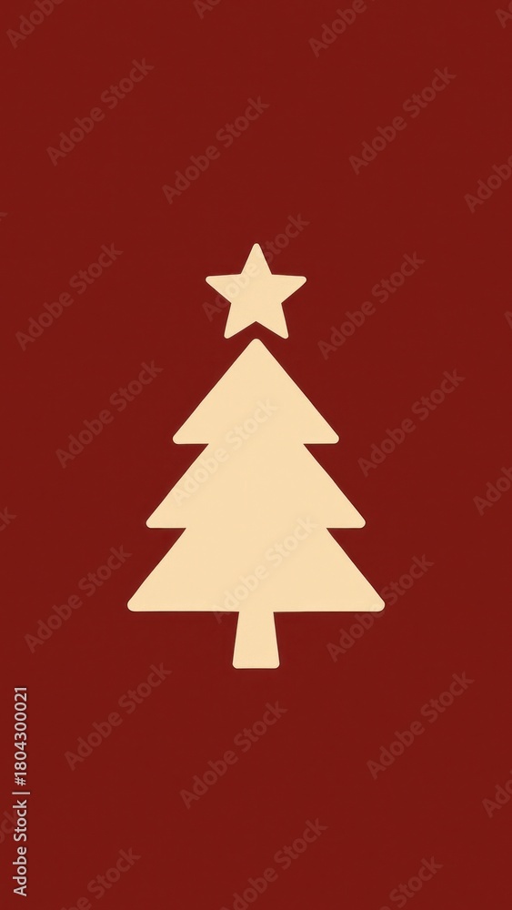 Fototapeta premium Minimalist festive holiday mobile wallpaper