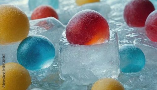 Frozen Polka Ice ice water colour as Surreal Art Objects.8