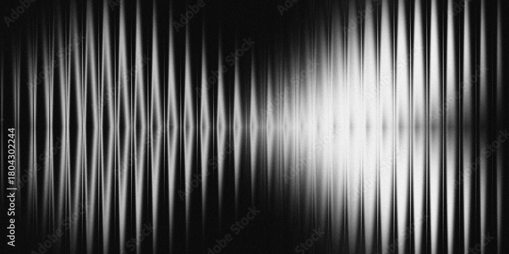 Obraz premium Vertical ribbed glass background, black and white colors, ideal for modern digital design.