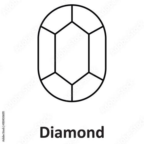Diamond Vector Icon which can easily modify or edit