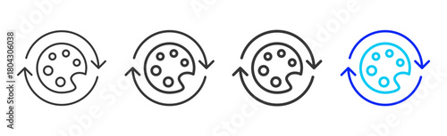 Creative Resilience icon set collection in creative outline style for Resilience workplace strategy leadership adaptability planning growth innovation tools design