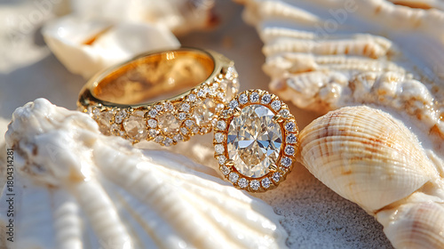 wedding rings on a white silk
