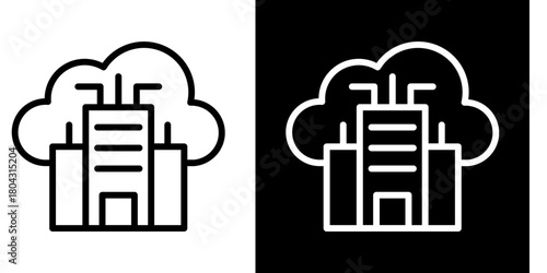 Cloud Office  Icon Set White Style Collection
