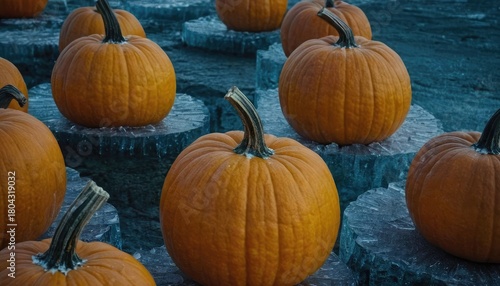 Frozen Polka Ice Pumpkins as Surreal Art Objects with sasddo. 9
