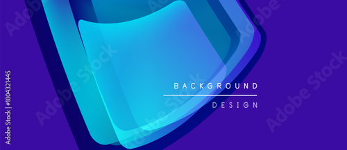 Abstract blue layers create dynamic visual effect. Gradient shades suggest depth, modern design elements present. Background suitable for digital projects.