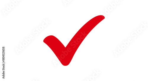 Red Tick Icon – Warning Checkmark Symbol Vector - red check mark isolated