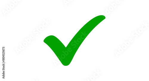 Green Tick Icon – Bold Checkmark Approval Vector - green check mark