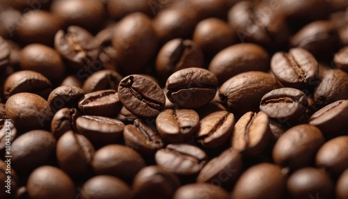 Generated Image Hyper-detailed macro shot of the inside of a coffee bean grinding, showing textured surfaces and tiny particles mid-air. 10