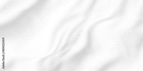 Dot white gray wave light technology texture background. Abstract big data digital concept. 3d rendering.