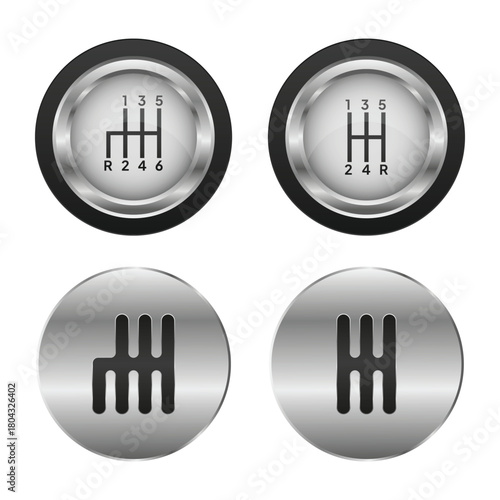 Car Gear Shift Vector Illustration