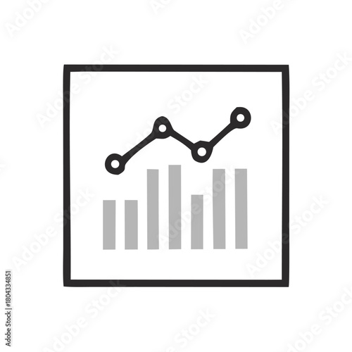 Business Analysis and Growth A Simple Icon for Data and Statistical Representation