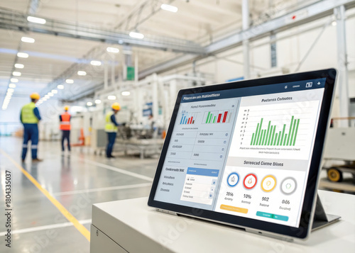 Industrial analytics smart factory manufacturing production line dashboard machine learning data visualization predictive maintenance quality control efficiency