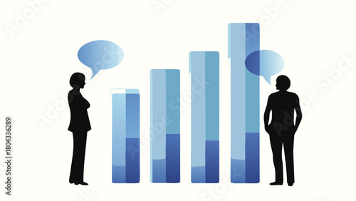 Minimalist vector illustration of diverse human silhouettes standing together some tall against a clean background symbolizing unity and community in a modern design