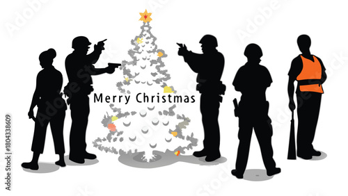 Diverse police officers and community members collaborating and building positive relationships symbolizing unity and mutual respect in a neighborhood setting