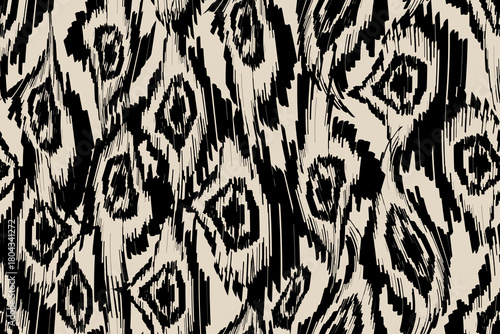 Tableau sur toile ikat Abstract Ethnic art