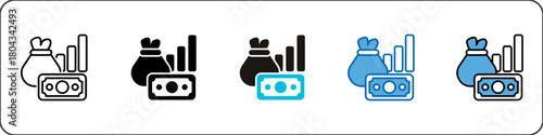 Revenue Icon Pack Multistyle Editable Stroke