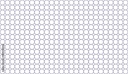 Endless Array of Circular Outlines on a Clean White Background